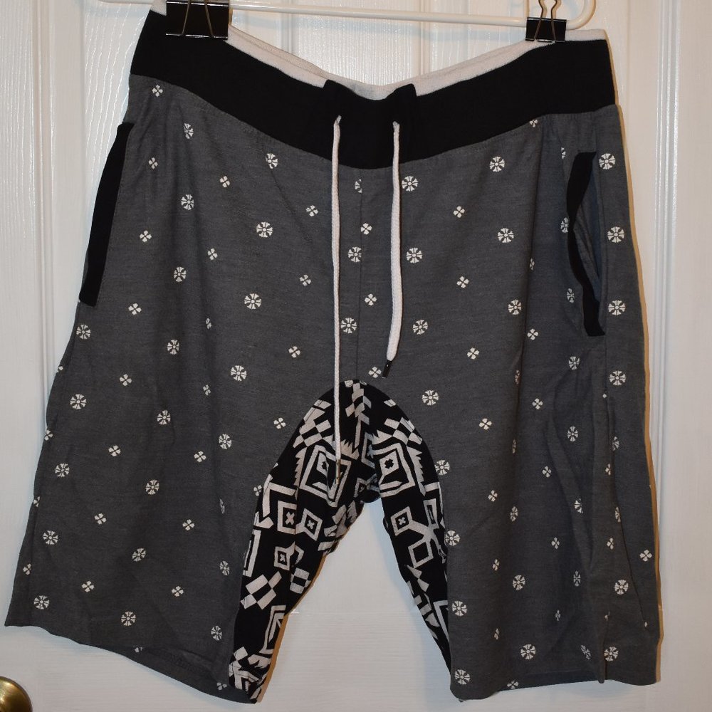 Gray and Black Sweat Shorts